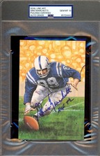 Gino Marchetti Gem Mint 10 PSA DNA Signed Goal Line Art Card GLAC HOF 72 Colts