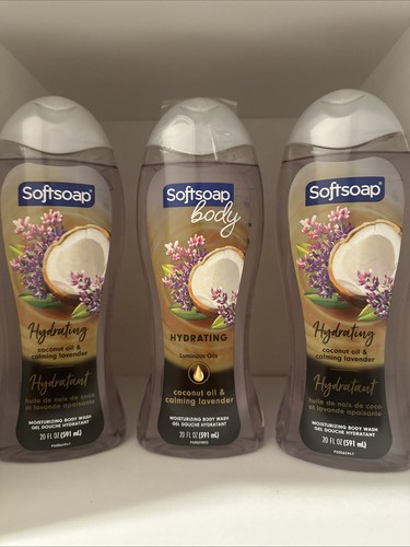 Softsoap Hydrating Coconut Oil & Calming Lavender Body Wash, 20oz. (Pack of 3) - Picture 3 of 6