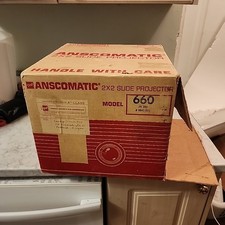 Vintage GAF Anscomatic 660 Slide Projector. Mint In Orig Box, Tested Working