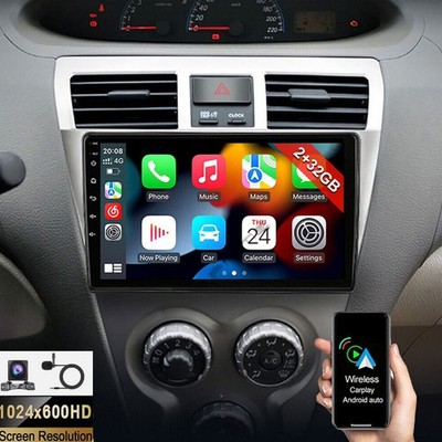 ANDROID 13.0 CAR GPS NAVI STEREO RADIO CARPLAY FOR TOYOTA VIOS YARIS 2007-2012