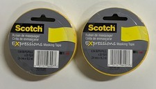 Scotch Expressions Masking Tape, 0.94" x 20 Yards, Yellow, 2 Pack SHIPS FREE 