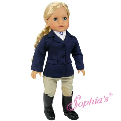 Ropa para Muñeca 18" Ecuestre Sophias Pantalones de Montar Chaqueta Casco Botas Ajuste Muñeca AG Foto 2 de 4