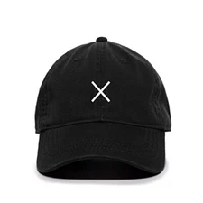 X Letter Baseball Cap Embroidered Cotton Adjustable Dad Hat