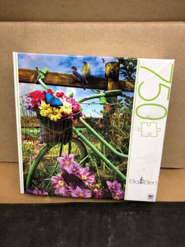 Big Ben 750 Piece Puzzle-FLOWERS AND BIKE   27”x20” NEW FREE SHIPPING - Picture 1 of 5