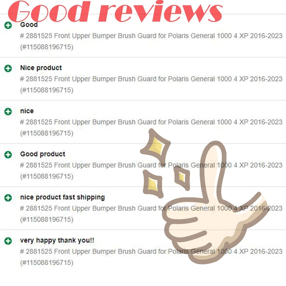 # 2881525 Front Upper Bumper Brush Guard for Polaris General 1000 4 XP 2016-2025 - Image 2 of 4