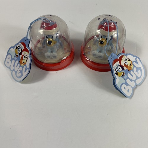 2 Bluey Toy Christmas Ornament 2.5” Figure - BLUEY IN SANTA HAT with Gift Tag, - Picture 3 of 13