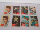 RARE VINTAGE ELVIS PLAIN BACK 1956 TOPPS PHOTO CARDS x 8 GOOD CONDITION