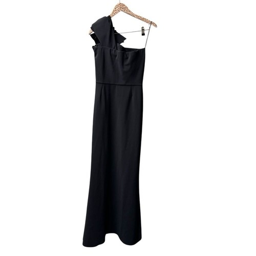 Abito lungo Chiara Boni La Petite Robe Nicholasa monospalla nero 46 $1090 - Foto 4 di 12