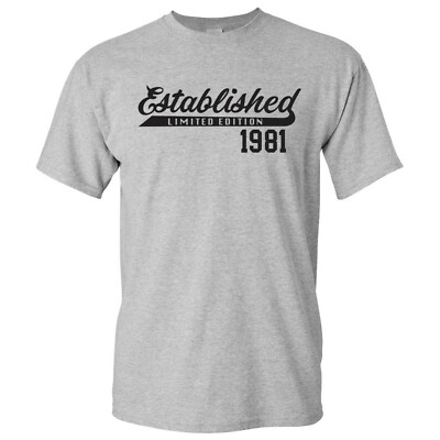 Established 1981 T-Shirt - Sport Grey