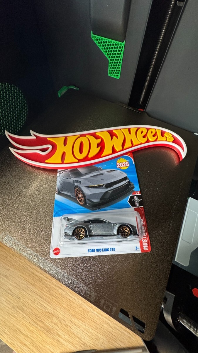 Hot Wheels Logo Display Sign 260mm – 3D Printed Diecast Garage