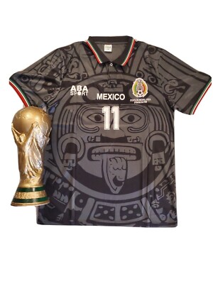 New Black ABA SPORT Mexico 1998 BLANCO #11 Jersey XL RETRO France