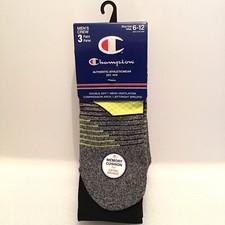 Champion Double Dry Crew 3 Pack Socks Compression Arch Mens Size 6-12 CHMS21