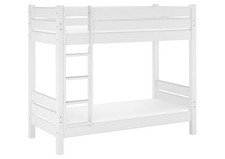 Etagenbett Hochbett Stockbett weiß 100x200 Rollroste Matratze Doppelbett Holz