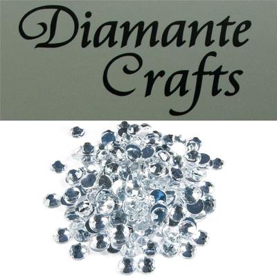 200 x 7mm Clear Diamante Round Loose Flat Back Rhinestone Craft ...