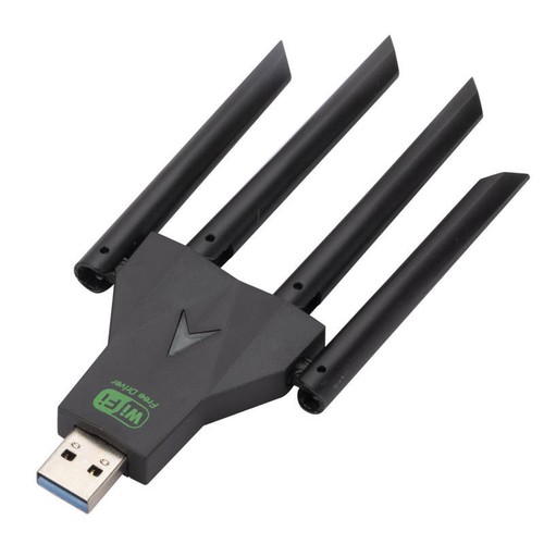 1300Mbps Dual Band 2.4/5G USB WiFi Adapter Wireless Network Dongle 4 Antennas - Afbeelding 10 van 13