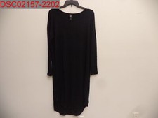 NWOT - Bobeau Women's Black Long Sleeve Tunic Sweater Dress, Size L