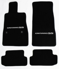 New Black Floor Mats 2016-2024 Camaro Embroidered Logo And Ss In Silver Set Of 4