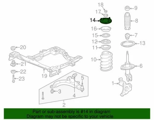 Original GM 1997-2016 Chevrolet suspensión puntal montaje izquierda derecha superior 25875709 Foto 2 de 2