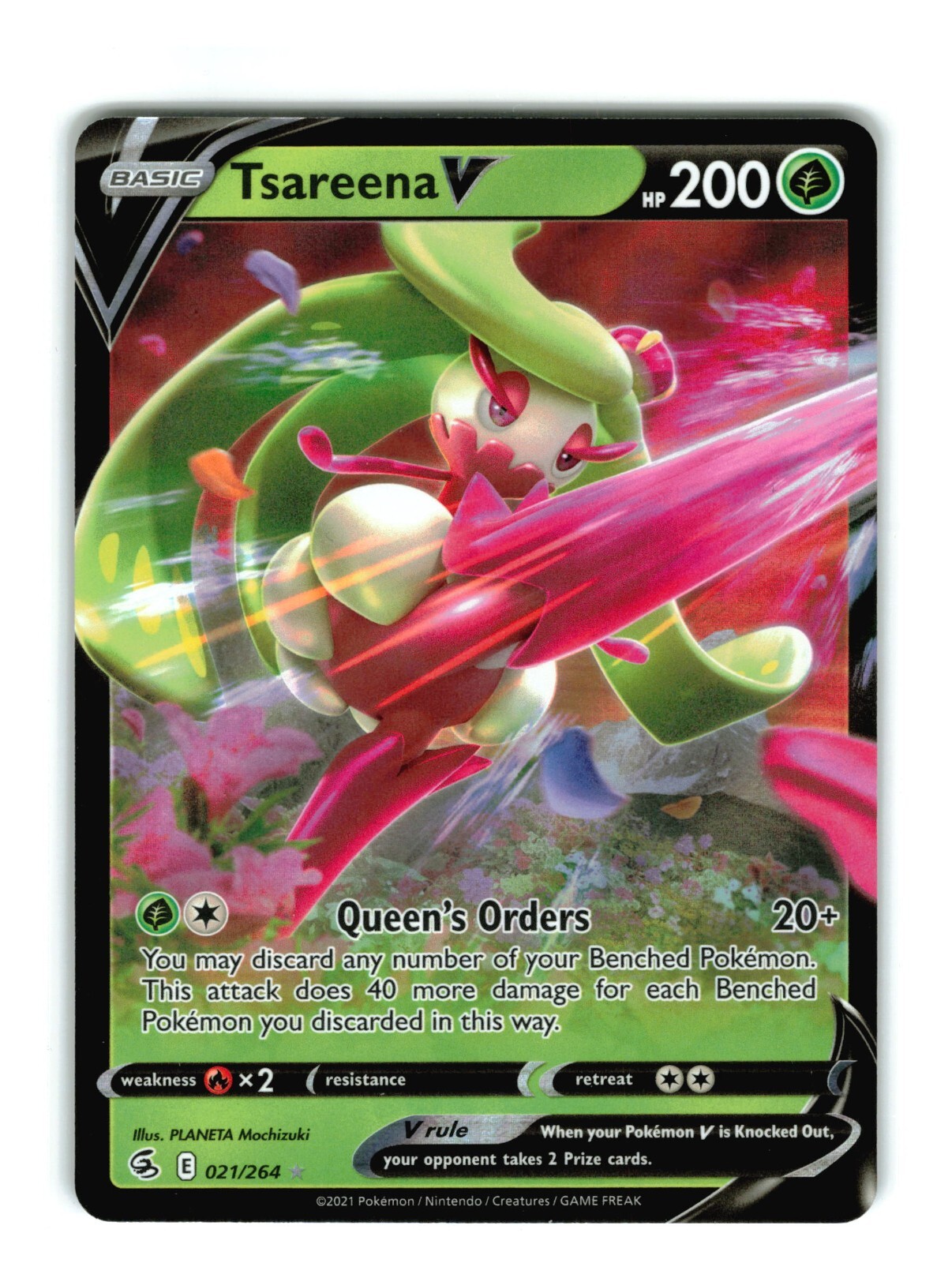 Tsareena V - 021/264 Fusion Strike Ultra Rare Pokemon - NM