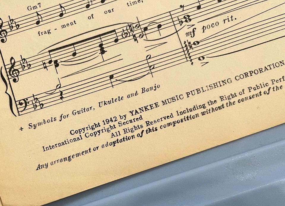 Partituras vintage 1942, Just As Though You Were Here - Imagem 2 de 4