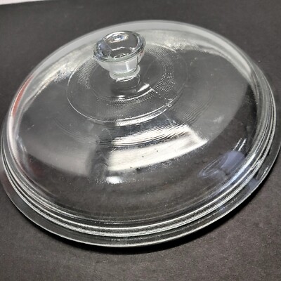 Pyrex Corning Replacement Lid Ware #28 Clear Glass Round 8 3/4'' diameter