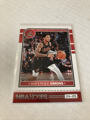 2024-25 NBA Hoops #127 Anfernee Simons Trailblazers