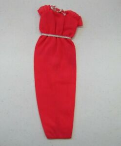 Vintage 4803 Fashion Fun Barbie Holiday Hostess Clothes 19 Long Red Dress Ebay