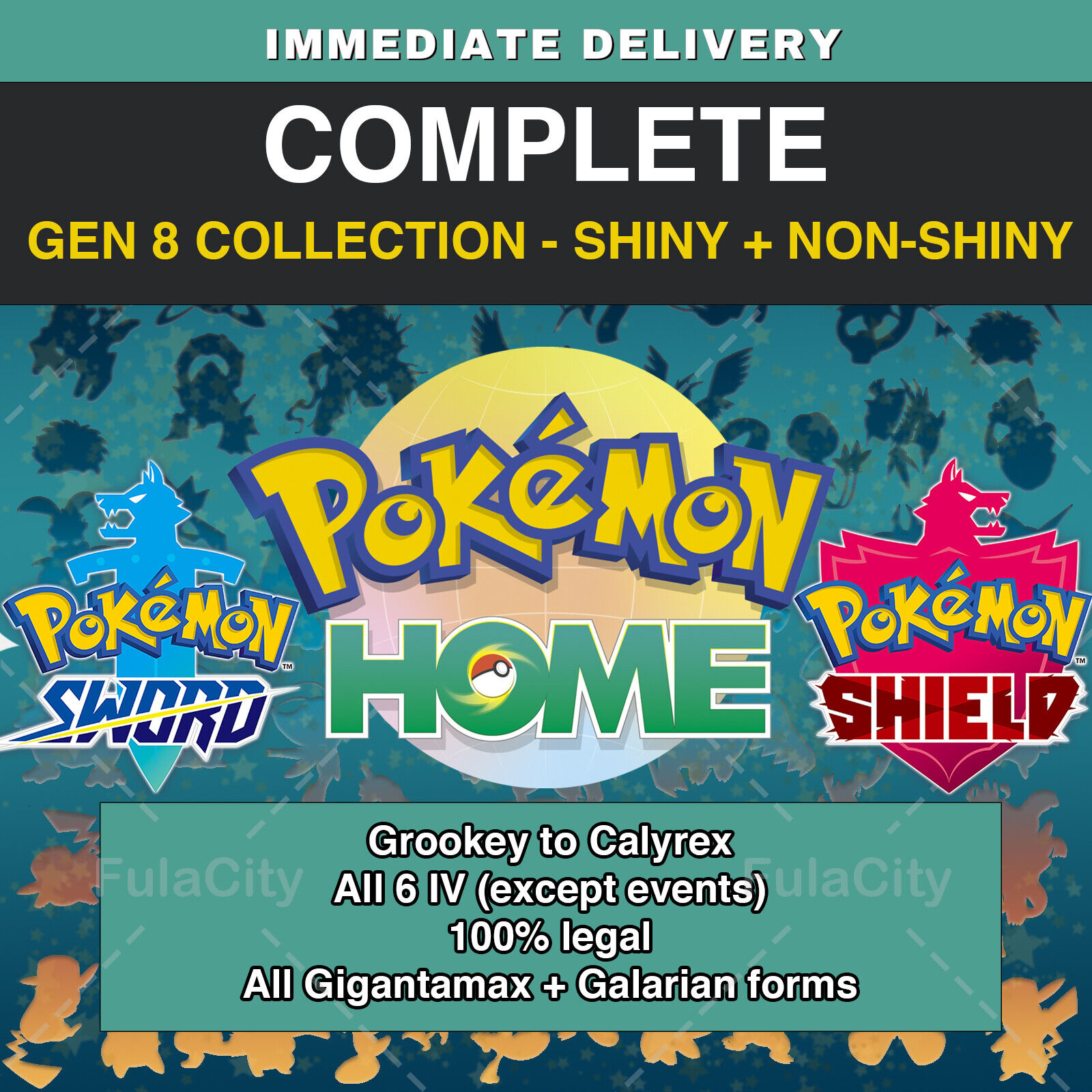 Pokemon Sword & Shield Home Upload Service | Generation 8 Sameday Transfer  Pokedex Completion | 38 boxes of Pokemon uploaded