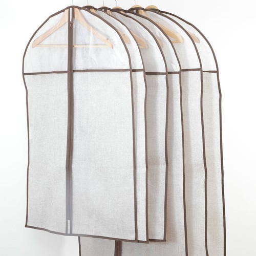 6 HD Moth Proof Plastic Suit Clothes Garment Covers Bags Breathable Non