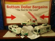 Collection of 5 Hess Oil Company Trucks RV Rescue Ladder 18 wheeler & more