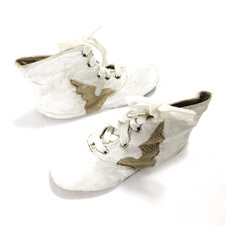 Antique Baby shoes High Top Leather Lace Up Early 1900's