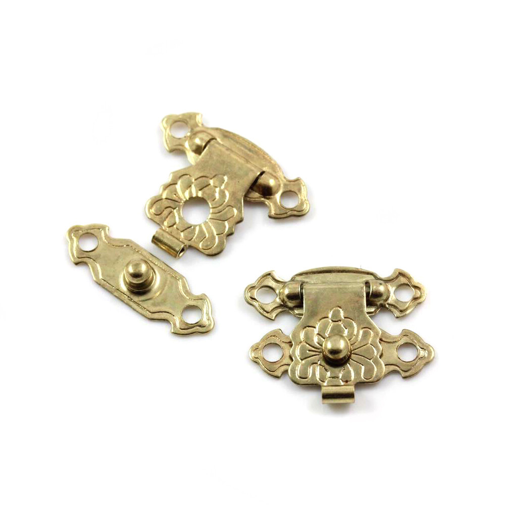 8pcs 17mm x 20mm GOLD PLATED JEWELLERY BOX LATCH TRINKET /50pc 8 x1mm
