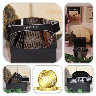 Dior Black and Gray Monogram Visor Christian Dior Oblique DiorClub V1U Sun Visor Black 1813455  main image 4