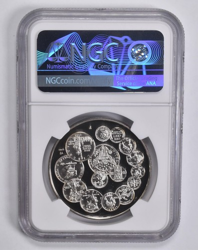 PF68 UCAM (1993)-P U.S. Mint Bicentennial Silver Medal 38mm NGC *5585 - Picture 2 of 3