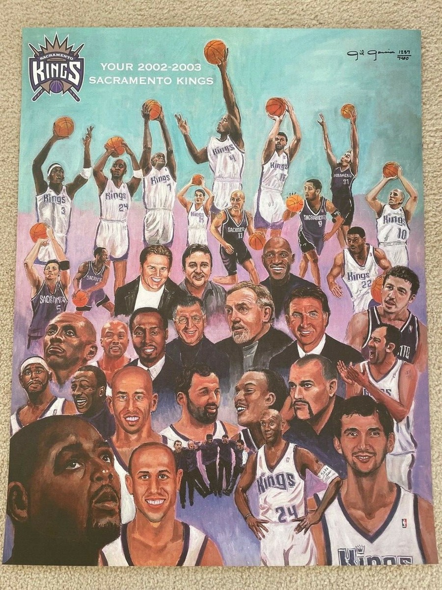 2003 SACRAMENTO KINGS Season Ticket Holder 26 x 34 Poster Litho