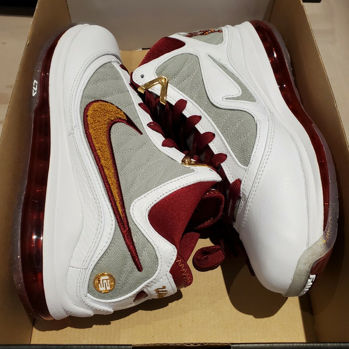 Nike Lebron VII 7 QS MVP White Bronze CZ8915-100 Men's Size 8