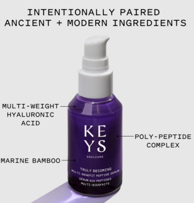 Keys Soulcare Truly Becoming Multi-Benefit Peptide Serum,30ML FULL SIZE NEW BOX
