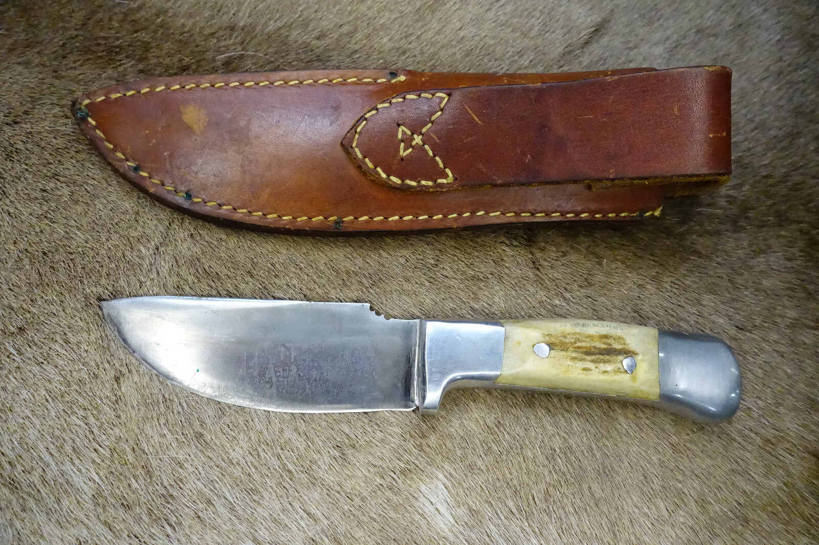 RUANA M STAMPED SKINNING KNIFE WITH ORIGINAL SHEATH eBay