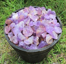 1 lb Amethyst Rough Natural Stones: 'A' Grade Raw Amethyst Crystals Bulk Lot