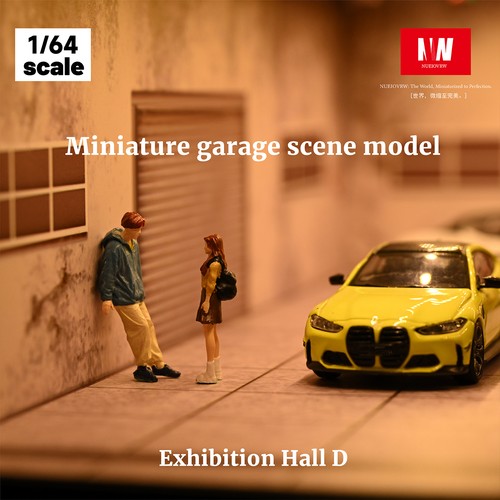 Diorama 1/64 Diecast Car Garage Model LED Lighting Showroom Scene Case Model Toy - Picture 70 of 104
