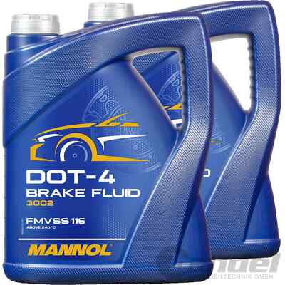 2x5L MANNOL DOT4 BREMSFLÜSSIGKEIT BRAKE FLUID KUPPLUNGSFLÜSSIGKEIT SYNTHETISCH