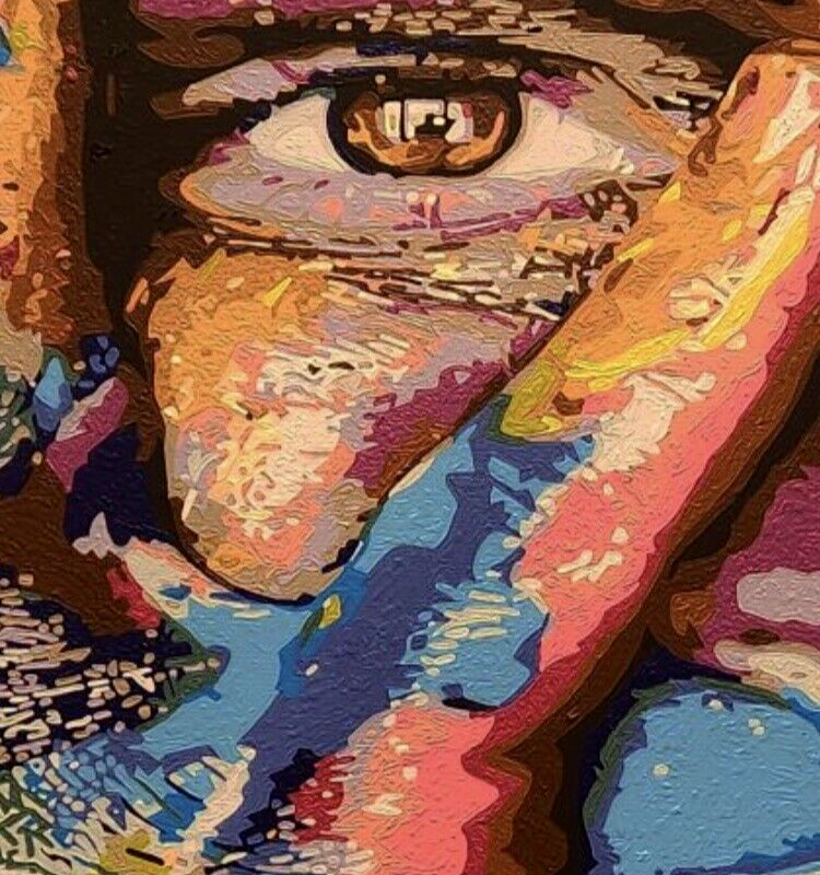 Acrylic Paint Colorful Contemporary Canvas Figurative Wall Art eBay