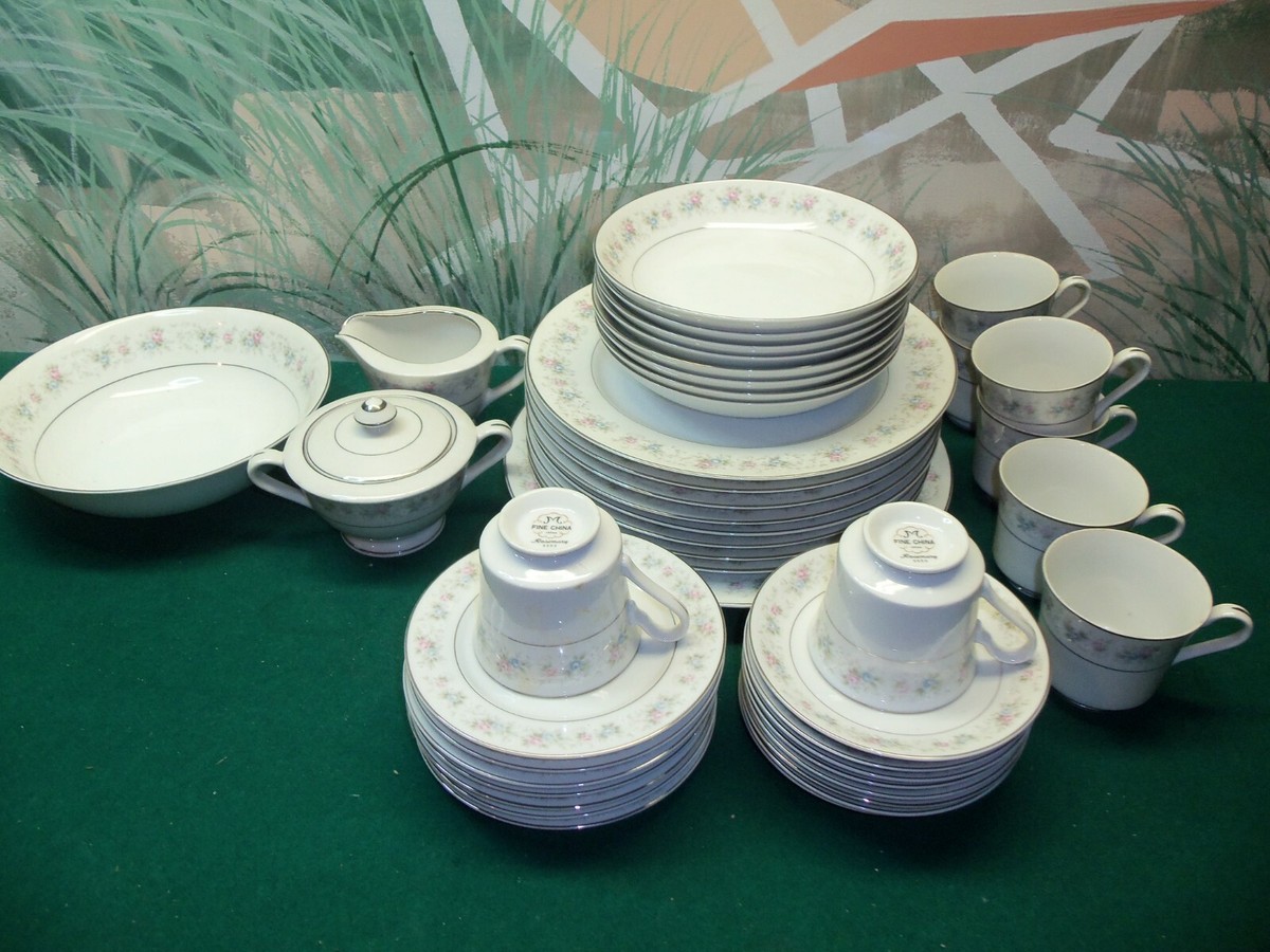 42 PIECE SET OF M FINE CHINA JAPAN - PATTERN ROSEMARY 5555 | eBay