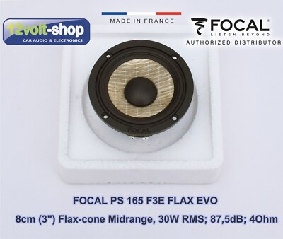 FOCAL PS 165F3E 80mm(3  ) midranges from NEW Flax-EVO 3-way kit; a pair (2 pcs)