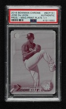 2016 Bowman Chrome Printing Plate Magenta 1/1 Jose De Leon PSA Authentic 01wq