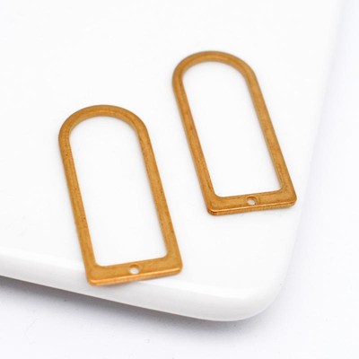 20 Stck. Roh Messing Schliff Geometrisch Charm Anhänger Verbinder 13x30mm BJT38