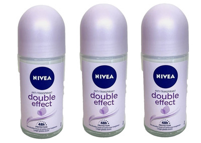 Deo Roll-on Deoroller NIVEA Nivea Double Effect 50ml, 3er Pack (3 x 50 ml)