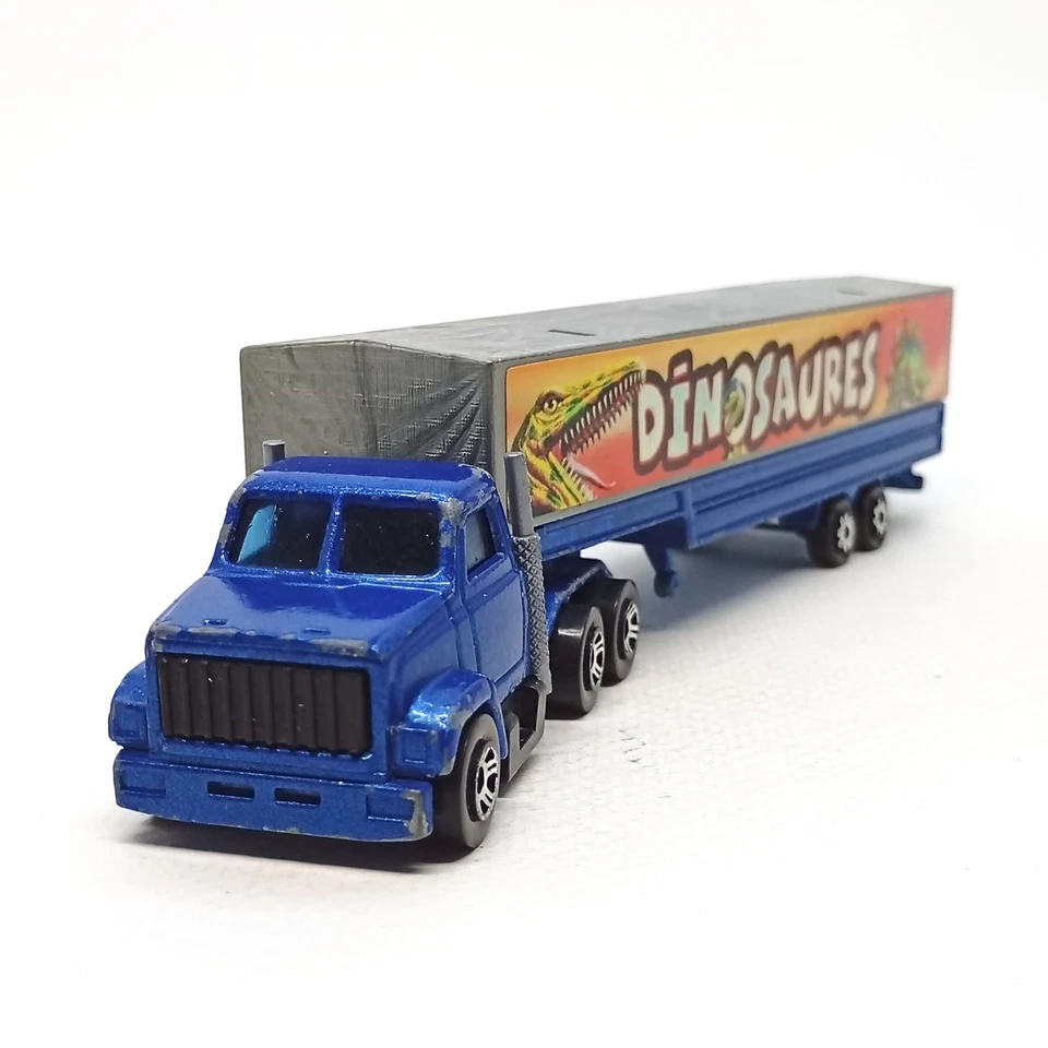 Majorette Mack Truck Dinosaures Dark Blue 1/100 (6") Pre-Owned 001 - Image 3 of 4