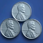 3x 1943P Lincoln Steel Wheat Cents MS / AU