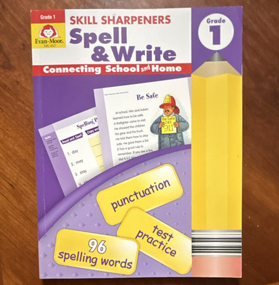 Evan-Moor Skill Sharpeners Spell & Write Grade 1 Workbook EMC 4537